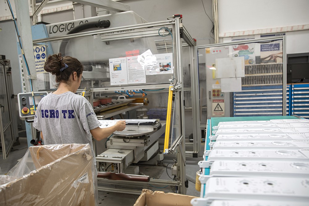 ACRO TK serigrafi üretim alanı
